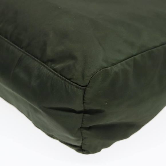 PRADA Tote Bag Nylon Khaki Silver Auth 86343 - Picture 16 of 16